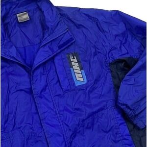 Vintage Y2K  Nike Windbreaker Jacket Kids  M 10-12 Blue Navy Colorblock Full Zip